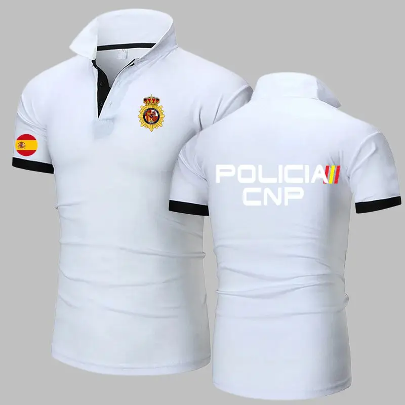 2025 Испания Polices Espana Policiaes Национальная рубашка поло Cnp Uip Upr Anti Riot Swat Geo Goes Спецназ
