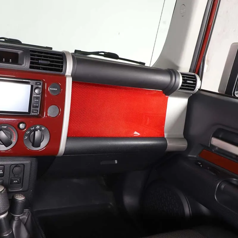 Фото Для Toyota FJ Cruiser 2007-2021 автомобильный кодировщик центральная панель управления наклейка из мягкого углеродного волокна аксессуары для интерьера 1 шт. с левым рулем №5