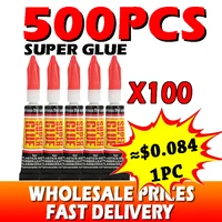 500pcs 502 liquid super glue wood rubber metal glass cyanoacrylate adhesive stationery store nail gel instant strong bonding