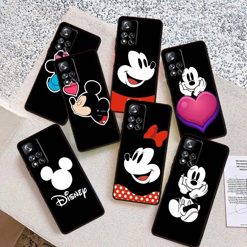 

Disney Mickey Minnie Avatar Phone Case For Xiaomi Redmi Note 12 11E 11S 11 11T 10 10S 9 9T 9S Pro Plus 5G Cover Black Funda