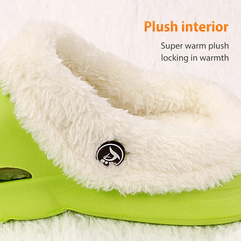 Зимние утепленные плюшевые кроксы