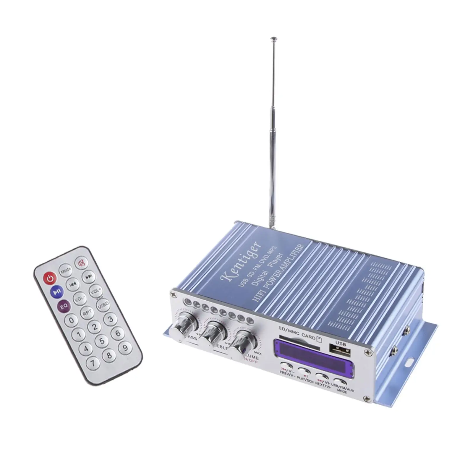 Kentiger HY-502 мини Hi-Fi стерео аудио усилитель FM/MP3/SD/USB/DVD для автомобиля мотоцикла дома