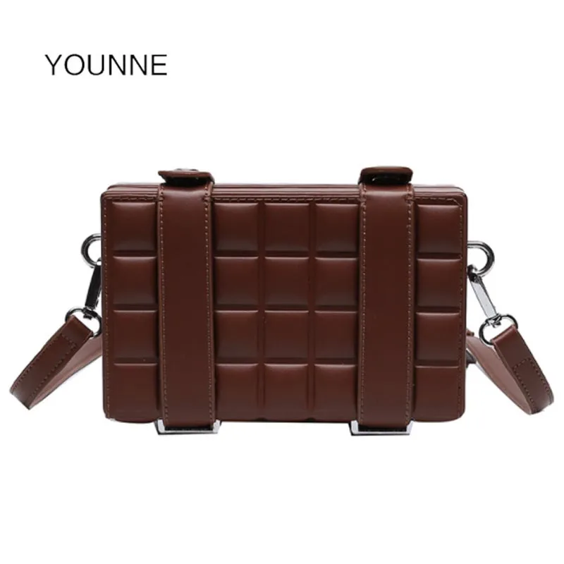 

YOUNNE Handbags Luxury Designer Fashion High-end Sense Box Bag 2022 New All-match Plaid Small Square Bag Texture Messenger Bag