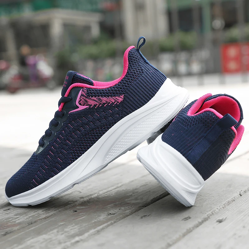 

Large Size 42 Women Walking Jogging Running Sport Shoes Black Blue Sneakers Cheap Athletic Trainers Breathable Women Run Shoes