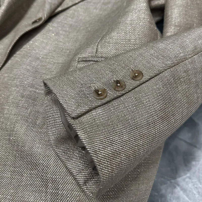 Женский осенний пиджак комплекты из двух предметов модные однобортные костюмы с