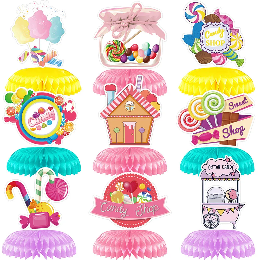 

Бумажные декоративные топперы Lollypop с Сотами для праздника, дня рождения