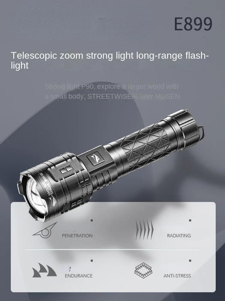 

Police Flashlight Underwater Super Bright Wholesale Rechargeable Torches Fishing Camping Mini El Feneri Portable Tool 121120