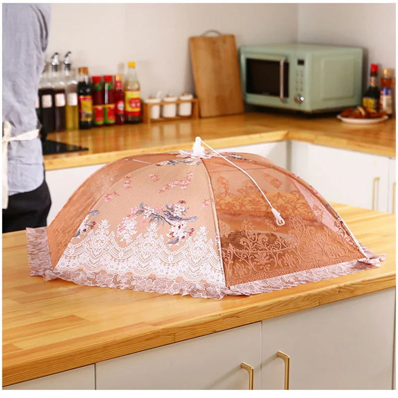 

Specialty Tools Food Covers Foldable Vegetables and Fruits Dish Cover Umbrella Tent Kitchen Accessories Useful Gadgets Utensils