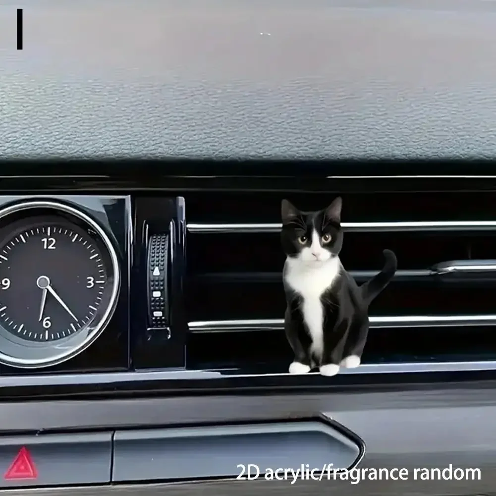 

Вентиляционный зажим с милым мультяшным котенком, автомобильный освежитель воздуха, автомобильный ароматический диффузор, кондиционер для выхода воздуха, авто украшение Interi C5U2