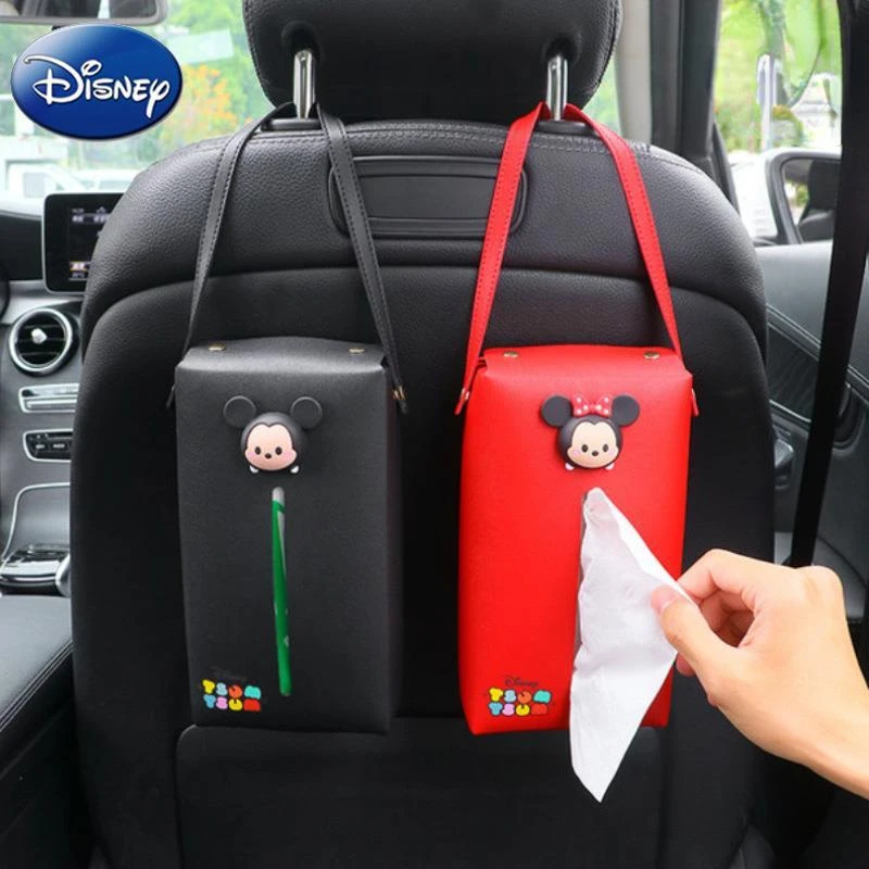 

Disney Mickey Series Car Tissue Box Hanging Multi-Functional Automotive Tissue Case Car Decorations Assets Interior for Women