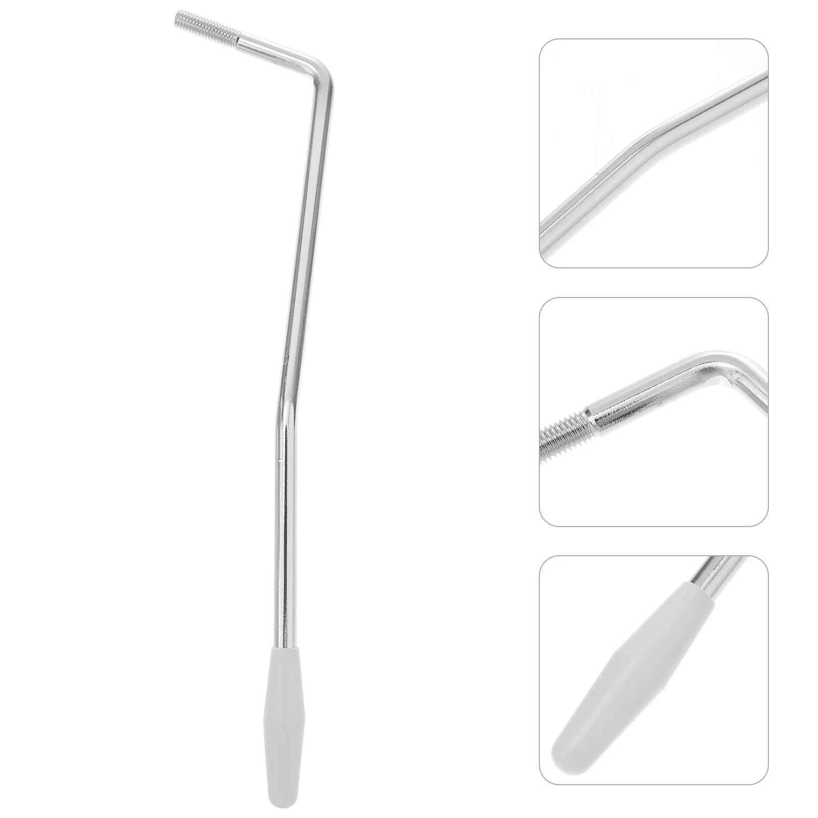 

50mm Thread Tremolo Stick Tremolo Arm Whammy Bar Arm with White Rocker Cover for Electric Guitar (Silver) Shorts