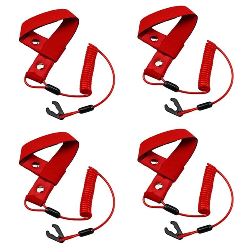

4X Stop Kill Safety Lanyard Fits Handlebar Switch Key Floating Emergency Flameout Rope For All Yamaha Jet Ski