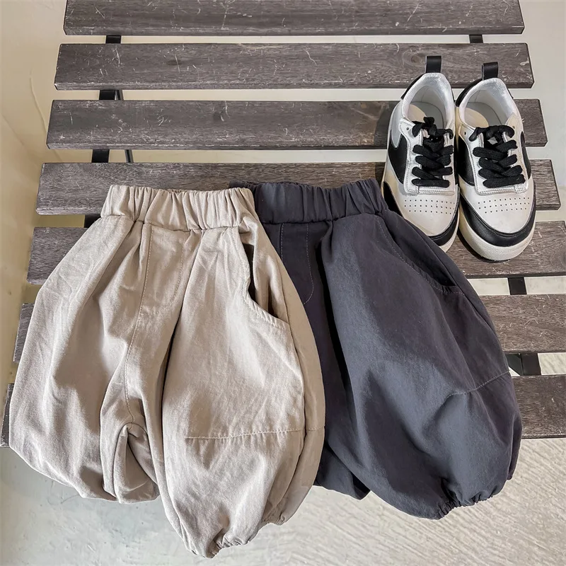 

2022 Summer New Children Loose Casual Pants Solid Kids Shorts Thin Cotton Boys Girls Shorts Fashion Children Clothing