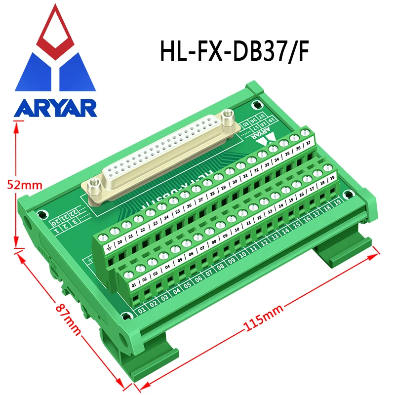 DB37 D-Sub Модуль интерфейса крепления DIN-рейки плата разрыва | Строительство и ремонт