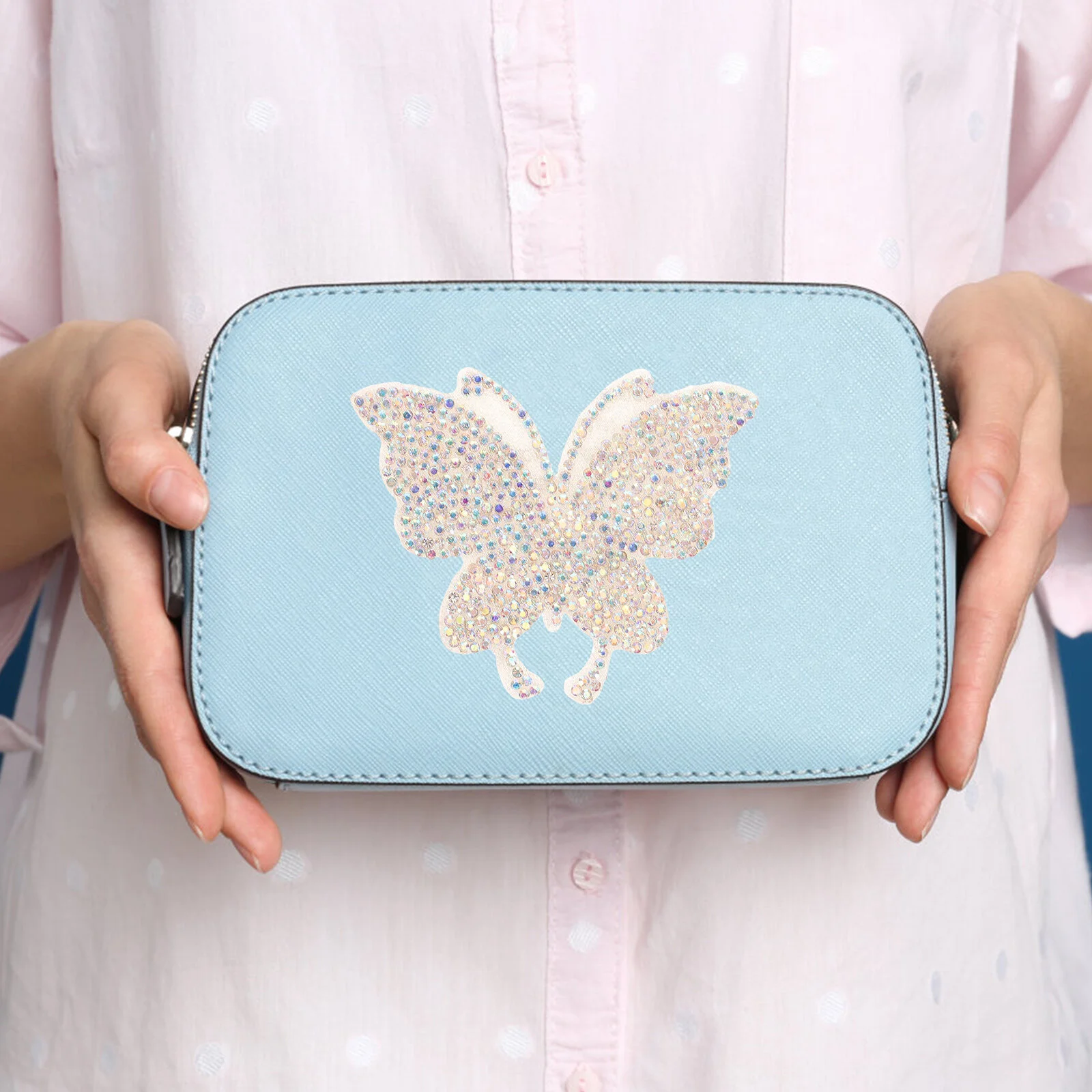 5 Pcs Beads Adhesive Butterfly Rhinestones Sticker Decor Bling Costume Stickers Gems Car Diamond Clothing