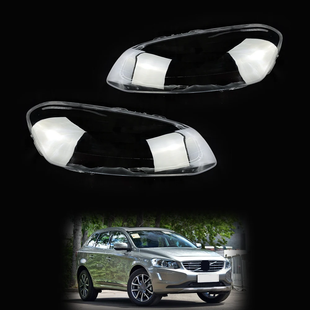 

Pair For Volvo XC60 2014 2015 2016 2017 2018 2019 Car Lampshade Headlamp Cover Headlight Shell Lens