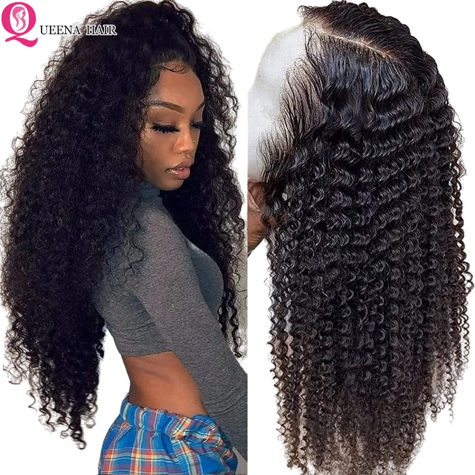 Kinky Curly Wig Lace Front Human Hair Wigs Pre Plucked HD Transparent 4x4/13x4 Kinky Curly Lace Front Human Hair Wigs For