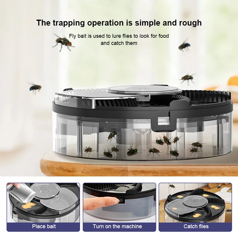 

Insect Pest Flytrap Usb Insect Pest Catching Home Kitchen Electric Fly Trap Safety Upgraded Fly Killer With Baits Pest Catcher