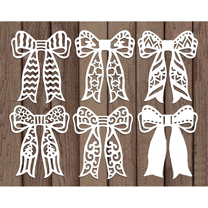 Металлические штампы Lucky Goddess 6 шт. банты сделай сам скрапбукинг фотоальбом