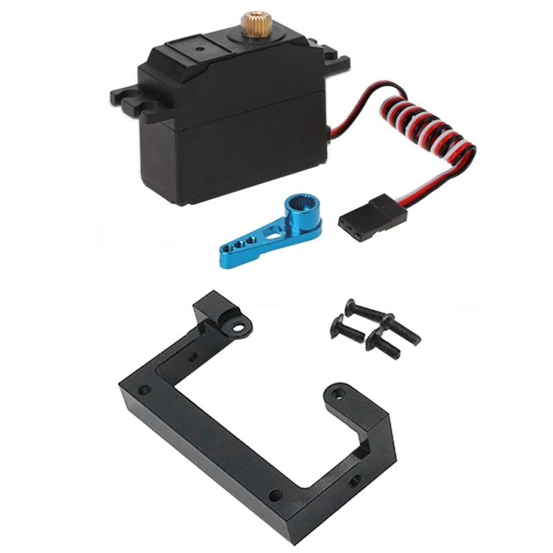 

2 Set RC Car Part: 1 Set Metal Gear Servo With Servo Arm & 1 Set Metal Bumper Mount Bracket