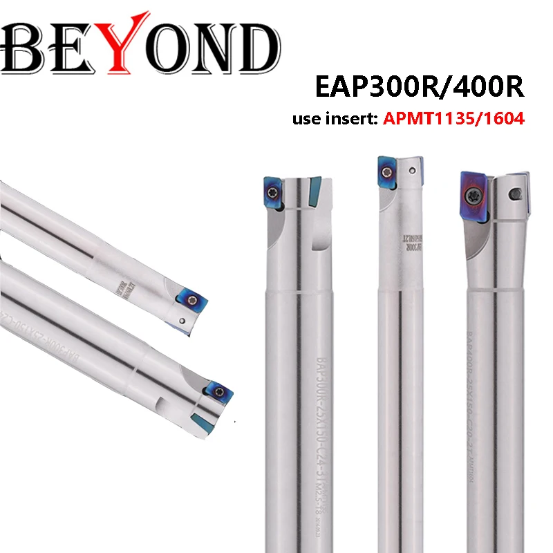 BEYOND EAP300R 400R Right Angle Square Shoulder T-slot Milling Cutter Bar C10-10-100-1T C20 C32 C25 BAP Insert APMT1135 End Mill