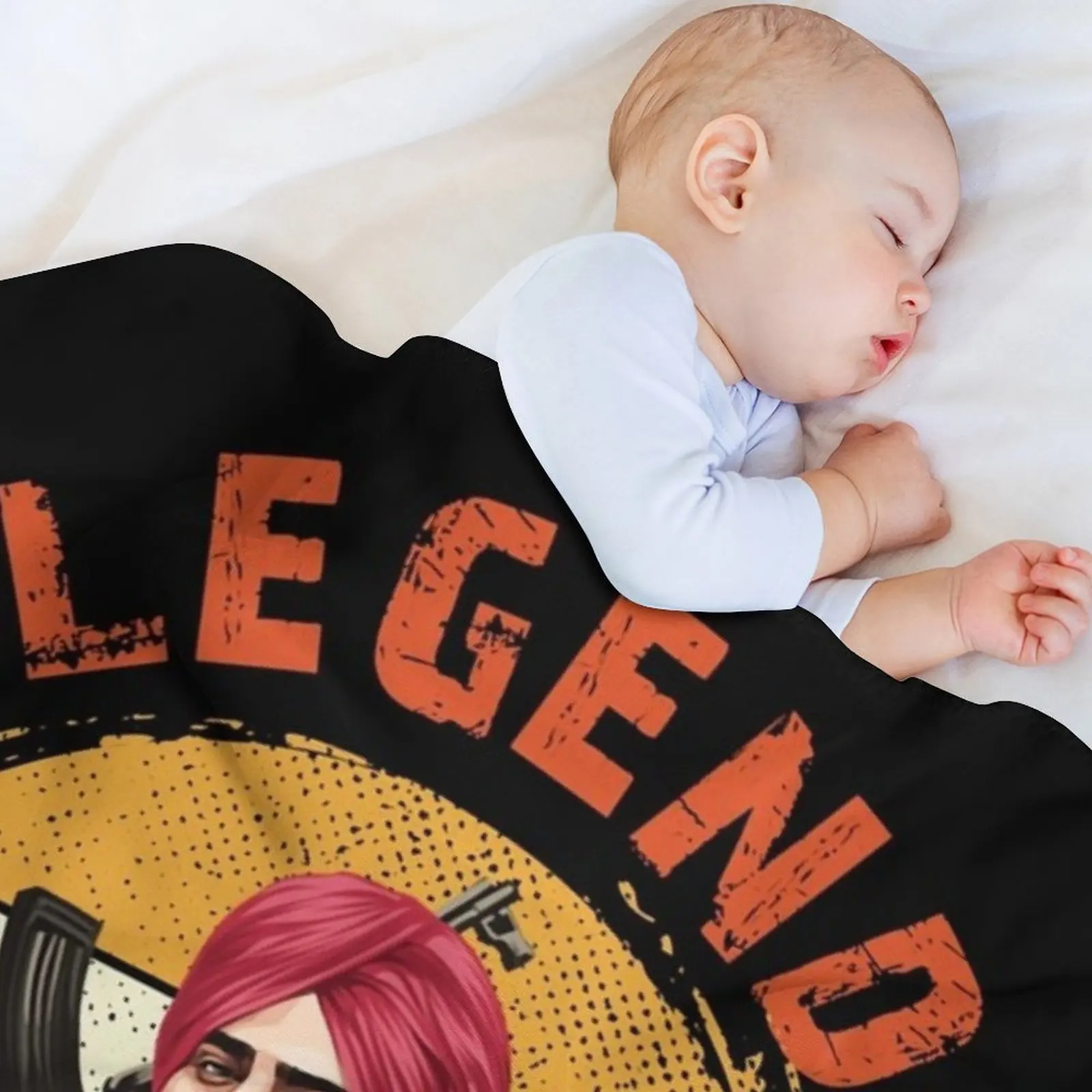 Фото Плед Legend Sidhu Moose Wala, мягкий и теплый, подарок для бабушек и дедушек. №3