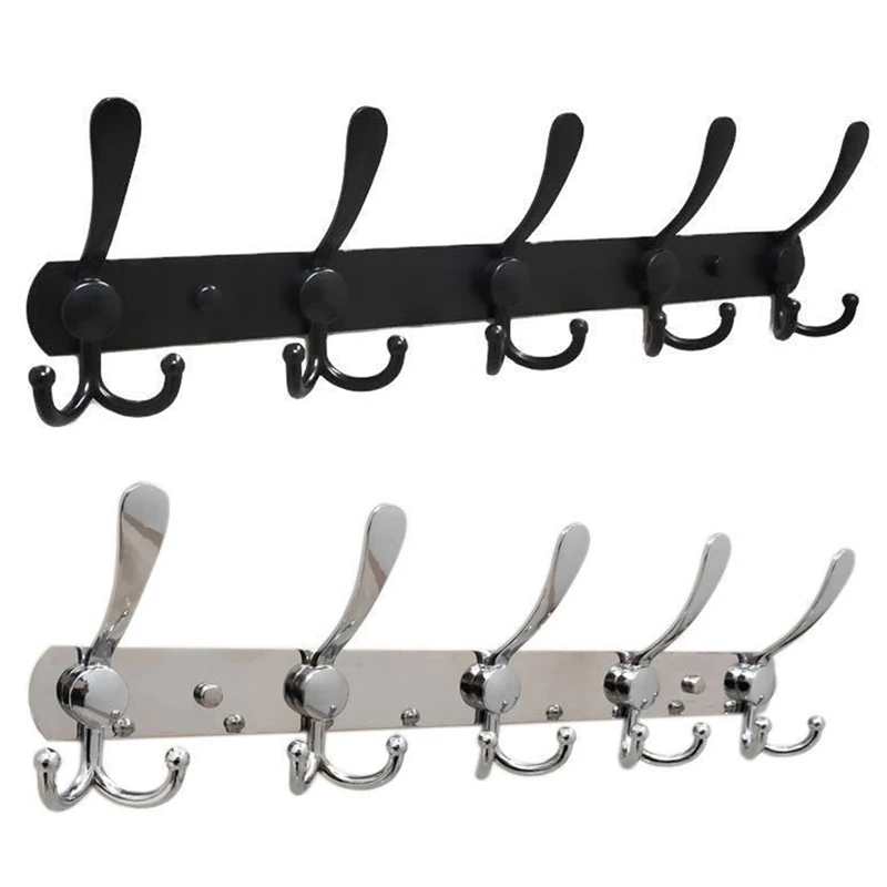 

Hooks Wall-Mounted Bathroom Hook Rack Bedroom Coat Hanger Wall Mounted Coat Racks For Coat Hat Towel Bathroom