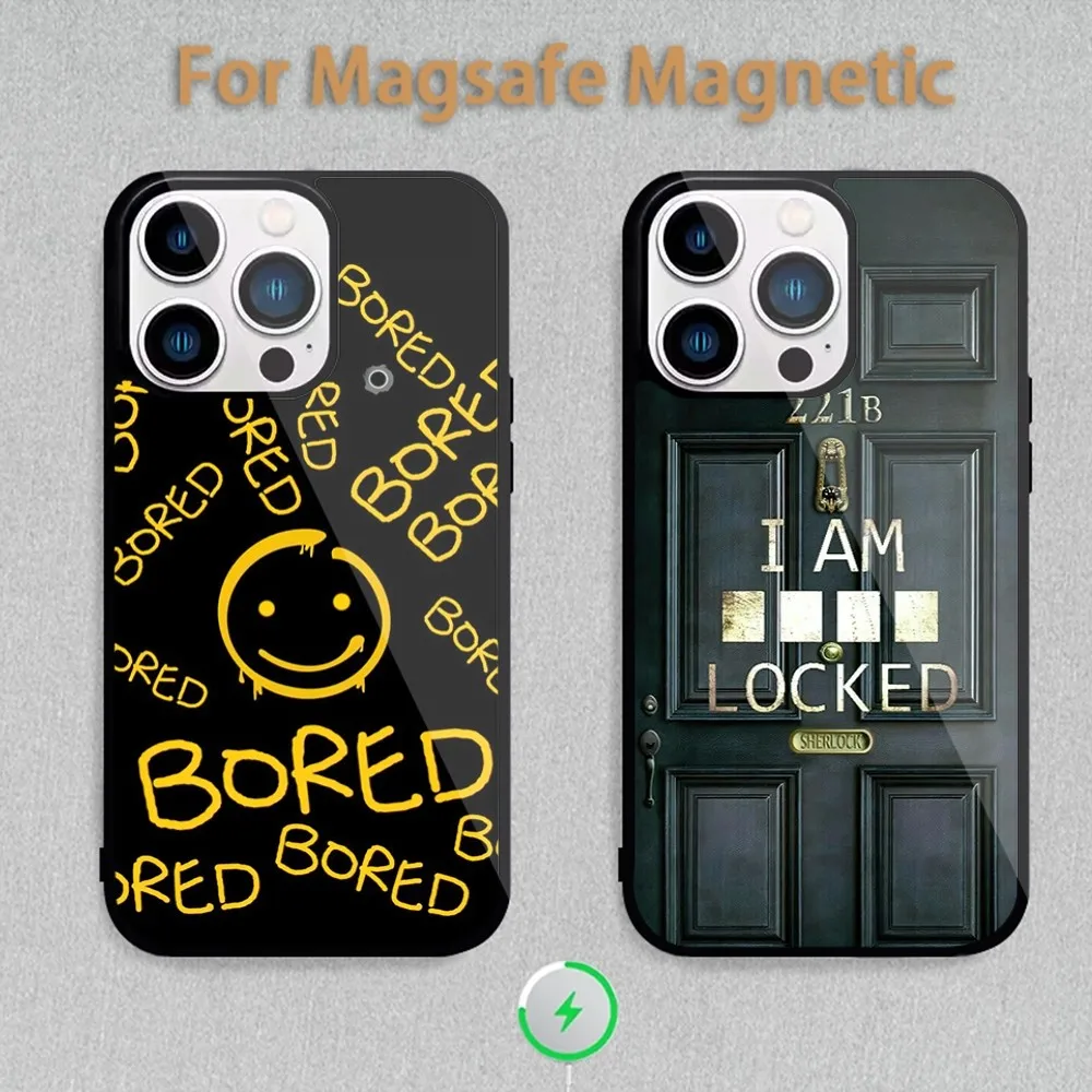 221b-Sherlock-Holmes-TV чехол для телефона с магнитной индуктивной зарядкой iPhone 11 12 13 14 15