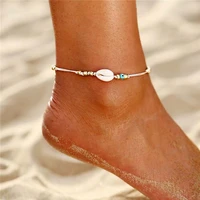 vintage shell anklets for women adjustable rope chain multi layer bead anklet beach foot bohemian fashion jewelry gift 2022