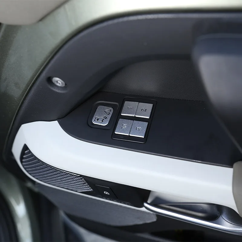

For Land Rover Defender 110 2020-2022 Aluminum Alloy Silver Car Seat Memory Button Decoration Sticker Car Interior Accessories