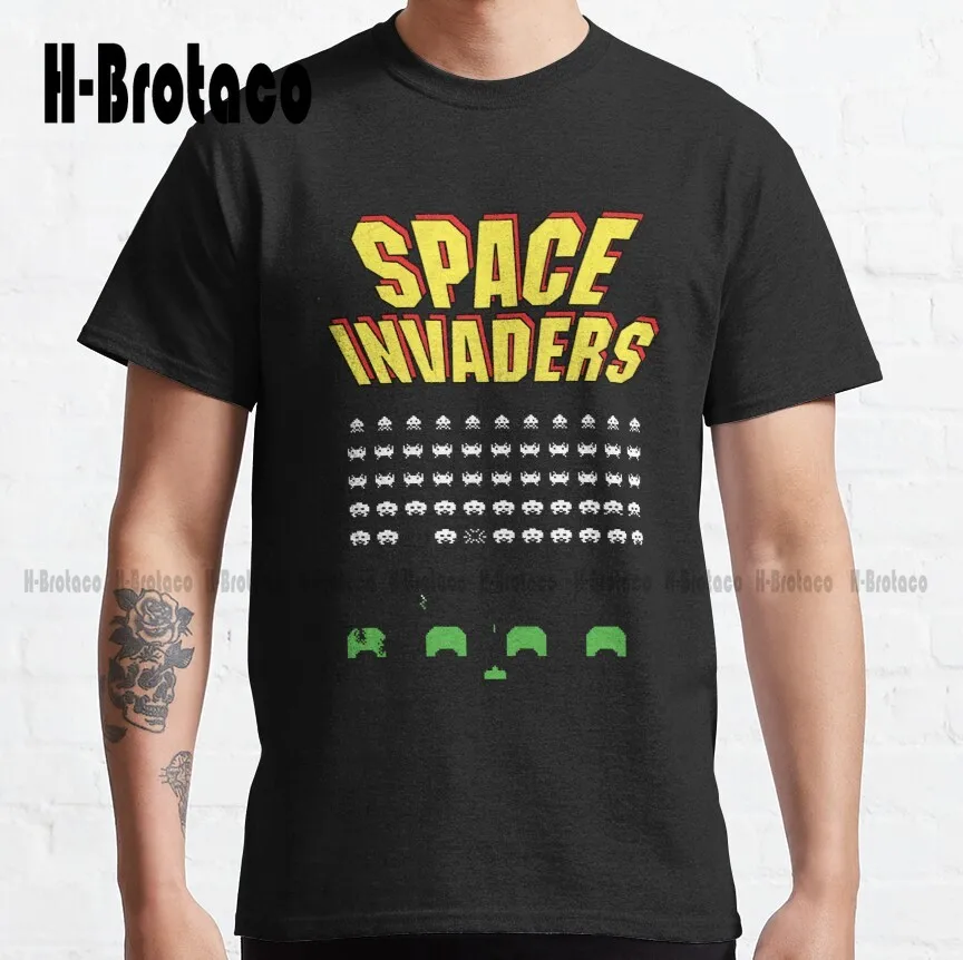 

Игра с логотипом Space Invaders желтая-аркадная версия 1978! Классическая футболка, индивидуальный подарок, стандартная цифровая ретро-печать унисе...
