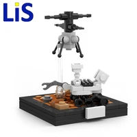 moc 65435 mars 2020 vignetting space rover landscape helicopter drone space station robot figures building blocks bricks toys
