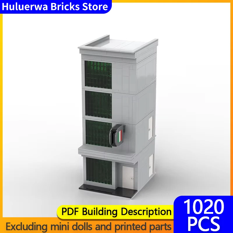 Модель с видом на улицу MOC строительные кирпичи скорость Чемпион гараж офисная