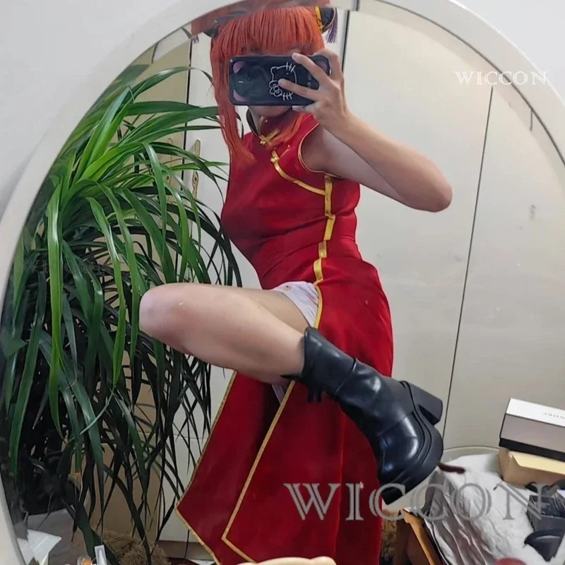Женский костюм для косплея Gintama/silver soul kagura из японского аниме китайский парик