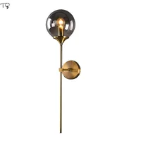 Nordic Magic Bean Lamp LED E14 Luxury Modern Glass Wall Light Gold Restaurant Corridor Bedroom Bedside Bathroom Home Art Decor