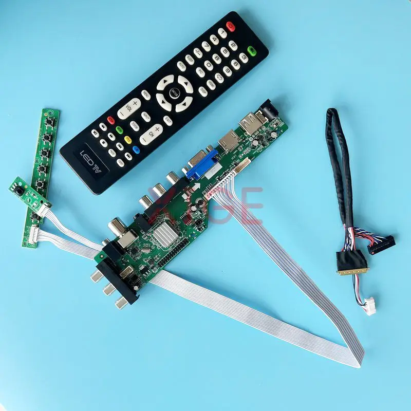 

Плата контроллера подходит для HSD101PHW1 M101NWN8 N101BGE дисплей 40-Pin LVDS 1366*768 USB + DHMI + VGA + 2AV 10,1 "комплект для сборки цифрового сигнала DVB