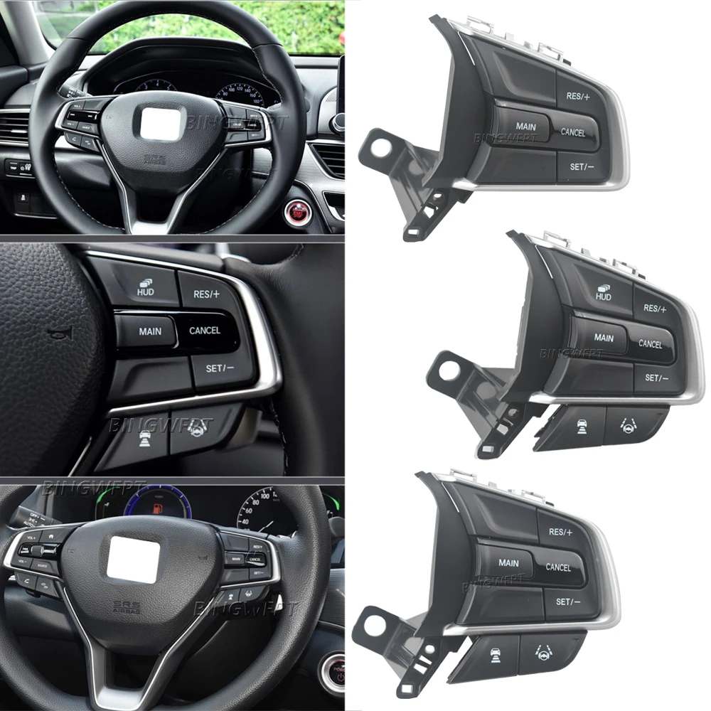 

Правая сторона с подсветкой автомобильные переключатели для Honda Accord No.10th 2018 2021 2022 кнопки рулевого колеса Круиз Переключатель аксессуары