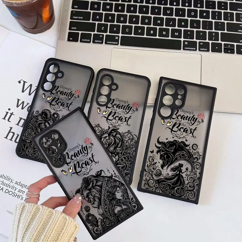 Чехол Disney Beauty And The Beast Couple для Samsung Galaxy S25 S24 S23 S22 S21 S20 Ultra Fe S10 Plus Cqoue S24Ultra Matte Covers
