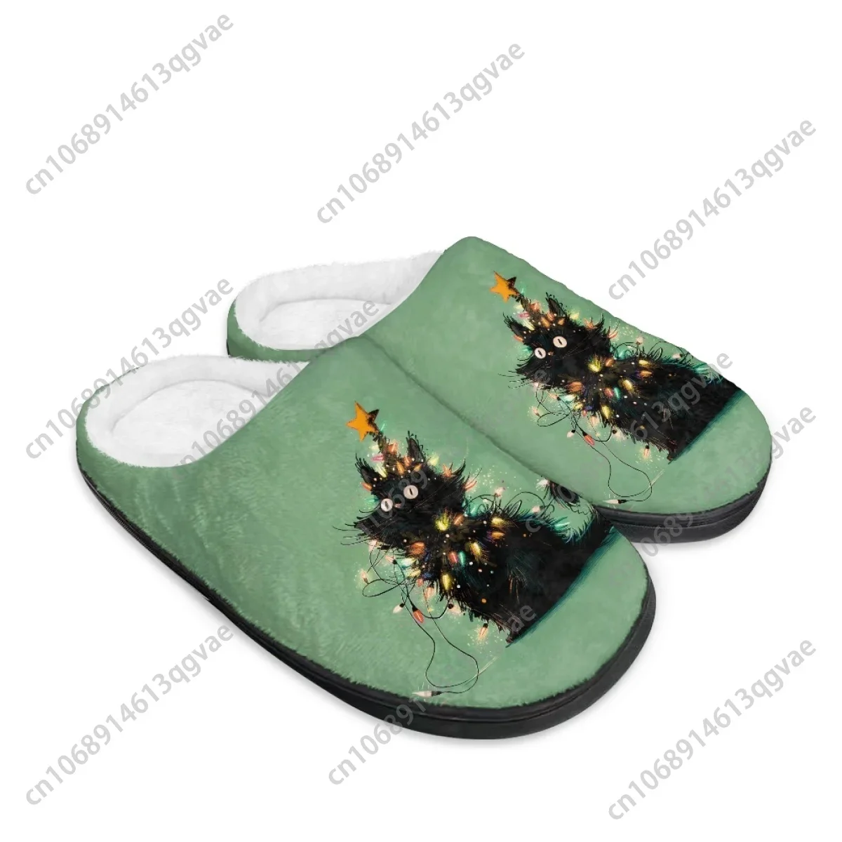 Домашние хлопковые тапочки в шотландском стиле с Рождеством Санта-Клауса