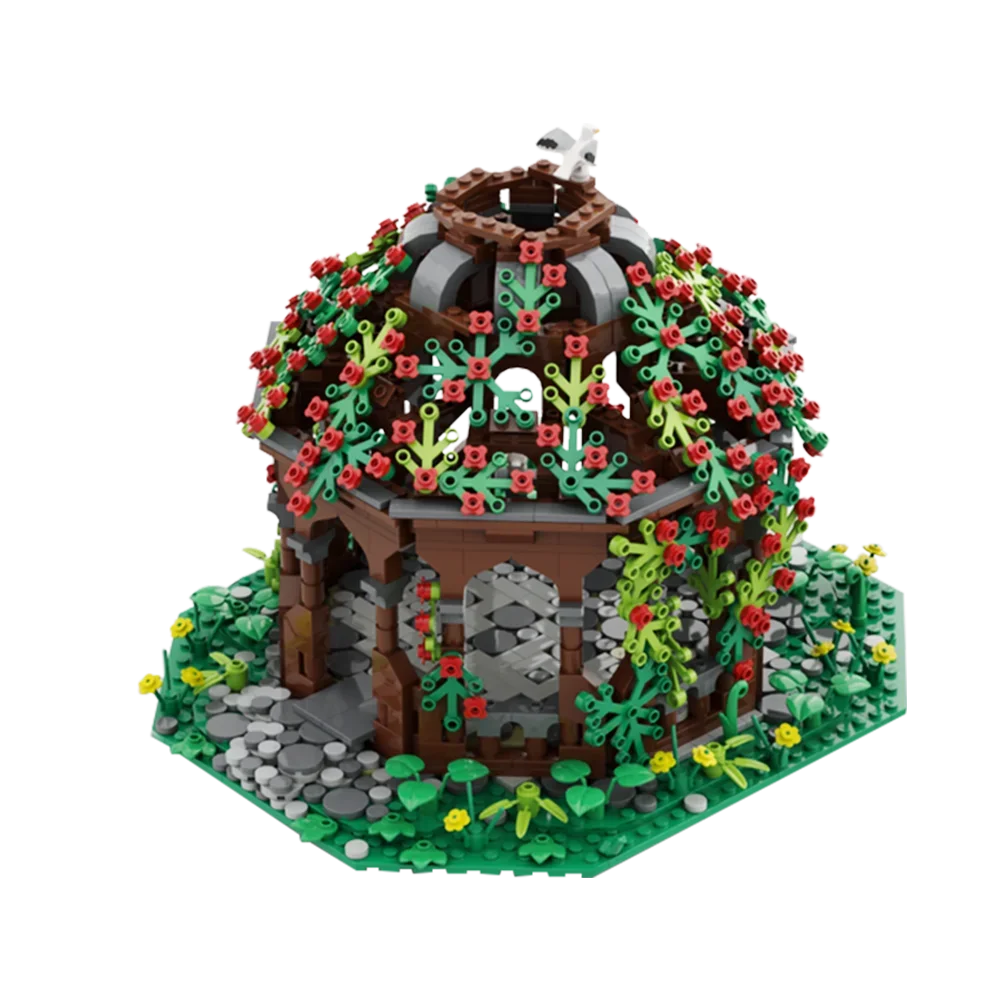 Gobrick MOC мини-город улица вид павильон Средний мир строительные блоки Обучающие