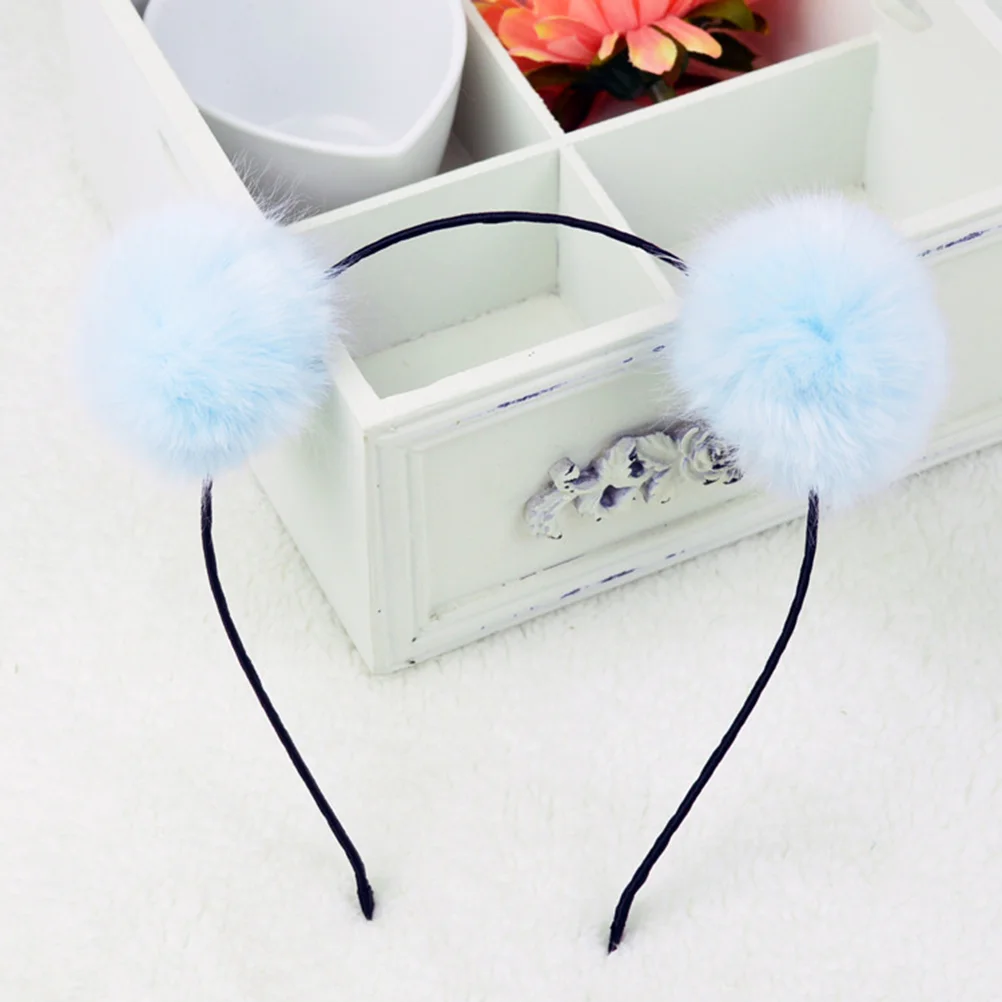 

Children Hoop Fuzzy Headband Headwear Kids Pom Accessory Halloween Costumes Girls