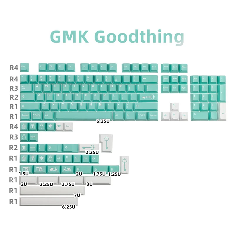 

142 Keys GMK Goodthing Keycaps Cherry Profile PBT Dye Sublimation Mechanical Keyboard Keycap For MX Switch 61/64/68/71/84/87/104
