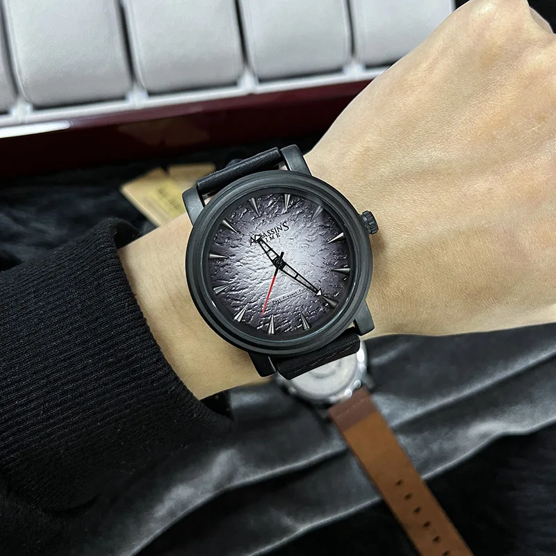 Time Assassin Brand Men's Watch Fashion Belt Round Watch Foreign Trade Online Hot Spot Watch Men