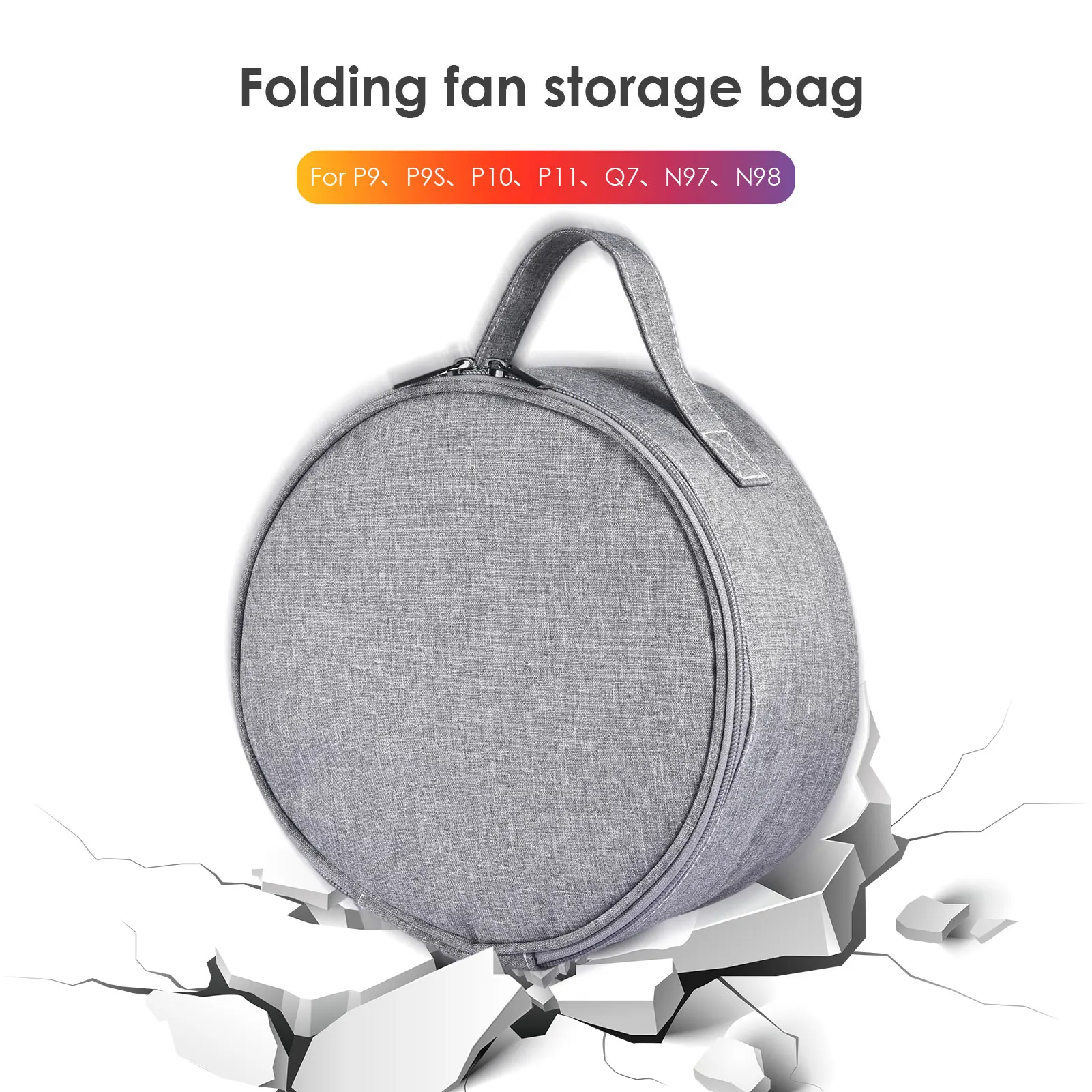 

Portable Round Storage Bag For Fan Multifunctional Waterproof Storage Bag For P9/P9S/P10/P11 Cosmetic Bags With Zippers