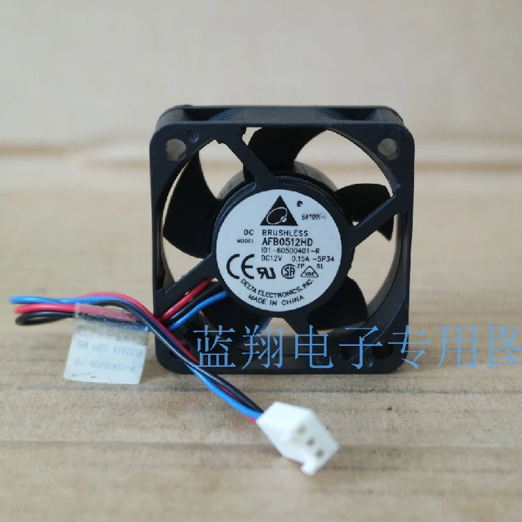 

Delta Electronics AFB0512HD 5P34 DC 12V 0.15A 50x50x20mm 3-Wire Server Cooling Fan