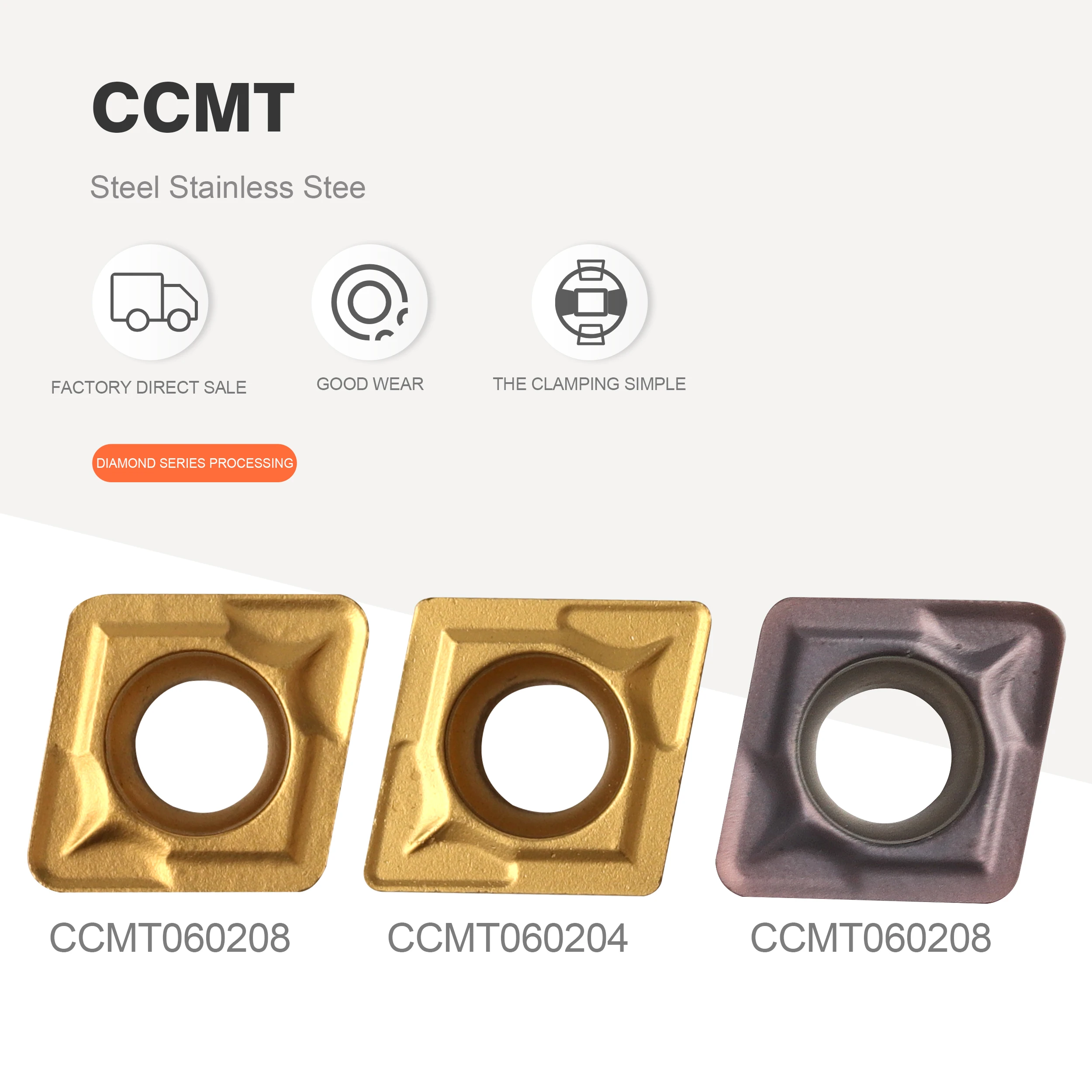 Токарная пластина твердосплавная втулка CCMT060204 UE6020 US735 VP15TF CCMT060208 | Инструменты