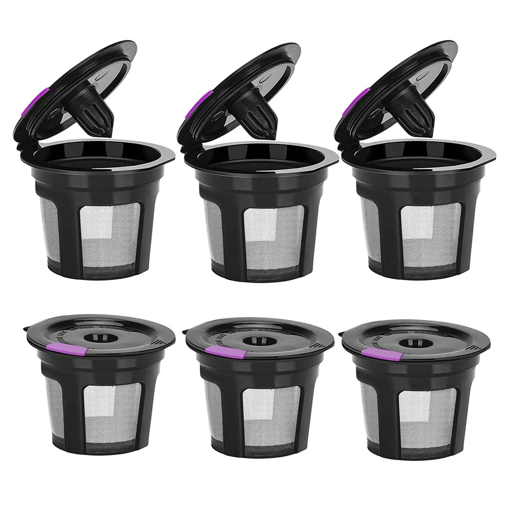 

6Pcs Reusable K Cups for Keurig, Reusable K Cup Coffee Filter Refillable Single K Cup for Keurig 2.0 1.0