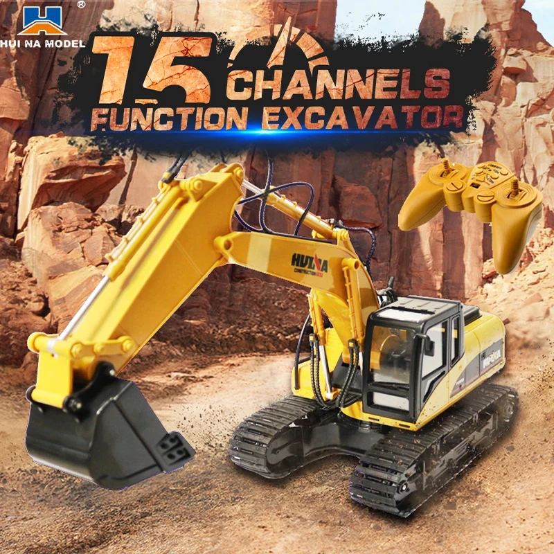 HUINA 1350 Радиоуправляемый экскаватор 2 4G 1/14 15 каналов Большой сплав