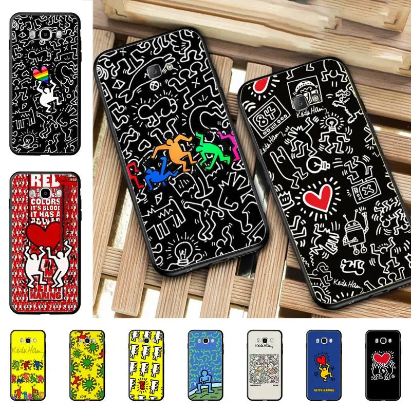 

Keith-Haring-Works-Colorful-Print Phone Case for Samsung J 4 5 6 7 8 prime plus 2018 2017 2016 J7 core