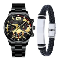 luxury mens watches male leather bracelet stainless steel quartz calendar wristwatch business luminous clocks relogio masculino